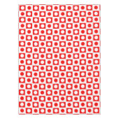 Moderne Abstracte Rood & Witte Tafelkleed (Voorkant)