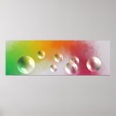 Moderne Abstracte roodgeel blauw Poster (Voorkant)