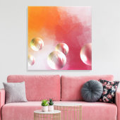 Moderne Abstracte roodgeel Paars roze roze Canvas Afdruk (Insitu (Woonkamer))