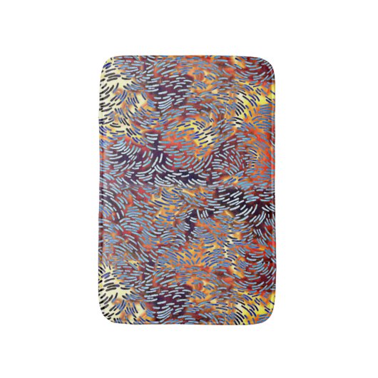 Moderne Abstracte roodgeel zwart Badmat (Voorkant Verticaal)