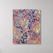 Moderne Abstracte roodgeel zwart Canvas Afdruk (Voorkant)