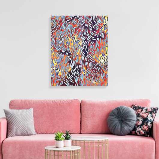 Moderne Abstracte roodgeel zwart Canvas Afdruk (Insitu (Woonkamer))