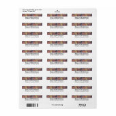 Moderne Abstracte roodgeel zwart Etiket (Full Sheet)