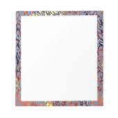 Moderne Abstracte roodgeel zwart Notitieblok (Voorkant)