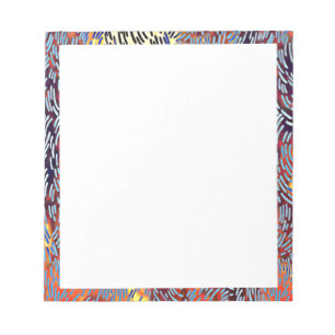 Moderne Abstracte roodgeel zwart Notitieblok