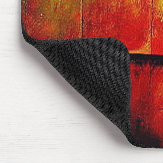 Moderne Abstracte Roodgele Sjabloon Muismat (Hoek)