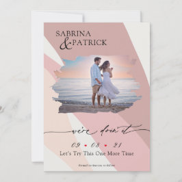 Moderne Abstracte Roos Blush foto Save The Date