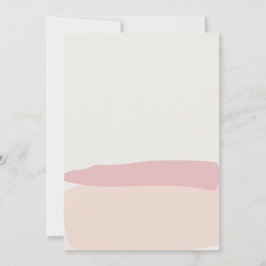 Moderne Abstracte Roos Blush foto Save The Date (Achterkant)