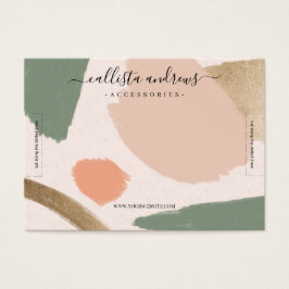 Moderne Abstracte rotondetonen Gold Bracelet displ Visitekaartje