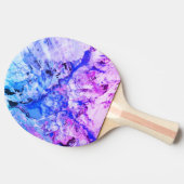 Moderne Abstracte roze blauwe Paarse Sjabloon Tren Tafeltennisbatje (Zijkant)