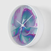 Moderne Abstracte roze blauwe turquoise Fractal Ar (Hoek)