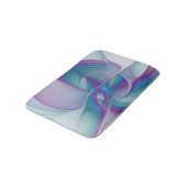 Moderne Abstracte roze blauwe turquoise Fractal Ar Badmat (Gekanteld)