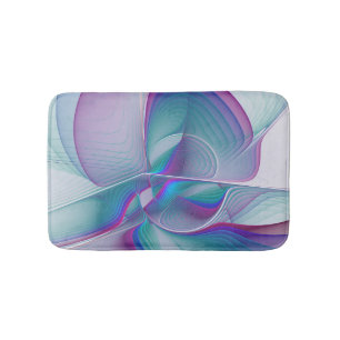 Moderne Abstracte roze blauwe turquoise Fractal Ar Badmat