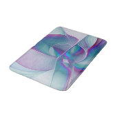 Moderne Abstracte roze blauwe turquoise Fractal Ar Badmat (Gekanteld)