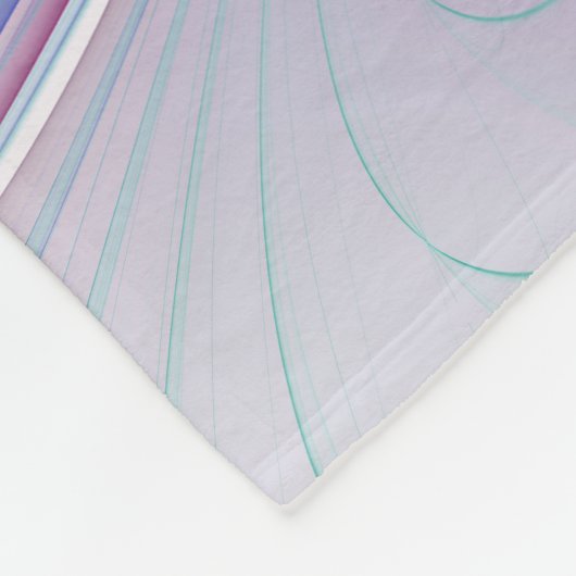 Moderne Abstracte roze blauwe turquoise Fractal Ar Fleece Deken (Hoek)