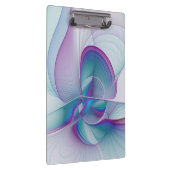 Moderne Abstracte roze blauwe turquoise Fractal Ar Klembord (Rechts)