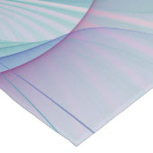 Moderne Abstracte roze blauwe turquoise Fractal Ar Korte Tafelloper (Hoek)