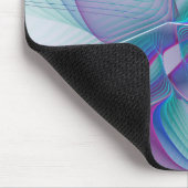 Moderne Abstracte roze blauwe turquoise Fractal Ar Muismat (Hoek)
