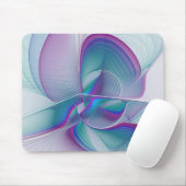 Moderne Abstracte roze blauwe turquoise Fractal Ar Muismat (Met muis)