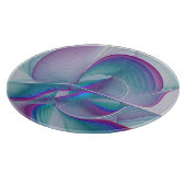 Moderne Abstracte roze blauwe turquoise Fractal Ar Snijplank (Hoek)