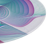 Moderne Abstracte roze blauwe turquoise Fractal Ar Snijplank (Hoek)
