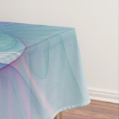 Moderne Abstracte roze blauwe turquoise Fractal Ar Tafelkleed (Voorbeeld)