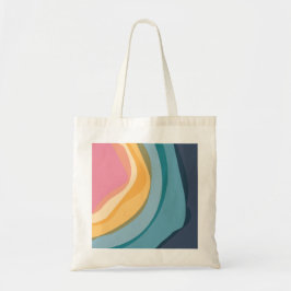 Moderne Abstracte roze blauwe Waterverf Tote Bag