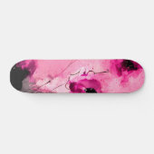 Moderne Abstracte Roze Bloemen Persoonlijk Skateboard (Horizontaal)