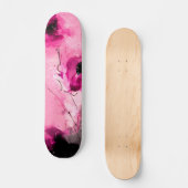 Moderne Abstracte Roze Bloemen Persoonlijk Skateboard (Voorkant)