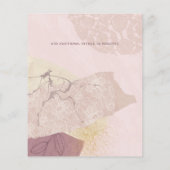 Moderne Abstracte Roze Blush Gouden Budget Bruilof (Achterkant)