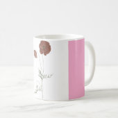 Moderne Abstracte Roze en Witte Persoonlijke Koffi Koffiemok (Voorkant rechts)