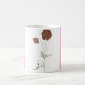 Moderne Abstracte Roze en Witte Persoonlijke Koffi Koffiemok (Center)