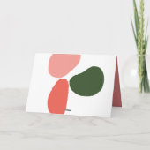 moderne abstracte roze feestdag kaart (Achterkant)