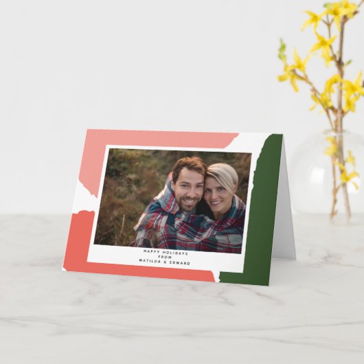 moderne abstracte roze feestdag kaart (Gele Bloem)