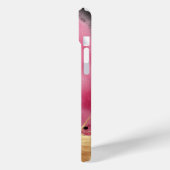 Moderne abstracte roze goud en zwarte inkt marmer Case-Mate iPhone case (Achterkant / Links)