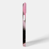 Moderne abstracte roze goud en zwarte inkt marmer Case-Mate iPhone case (Achterkant / Rechts)