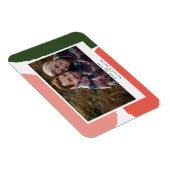 Moderne abstracte roze groene vakantie magneet (Rechterzijde)