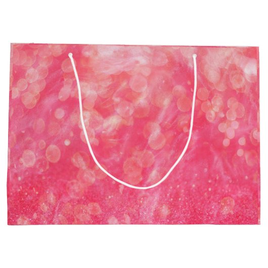 Moderne Abstracte roze kleur Waterverf Groot Cadeauzakje (Achterkant)