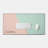 Moderne Abstracte Roze Mint Collectie Bureaumat (Keyboard & Muis)