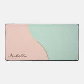 Moderne Abstracte Roze Mint Collectie Bureaumat (Voorkant)