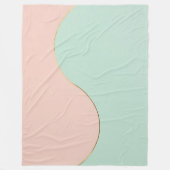 Moderne Abstracte Roze Mint Collectie Fleece Deken (Voorkant)