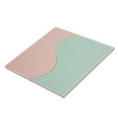 Moderne Abstracte Roze Mint Collectie Tegeltje (Zijkant)