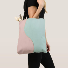 Moderne Abstracte Roze Mint Collectie Tote Bag