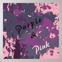 Moderne Abstracte Roze Paarse Vector Verf Splatter