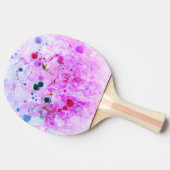 Moderne Abstracte roze rode blauwe Paarse Sjabloon Tafeltennisbatje (Zijkant)