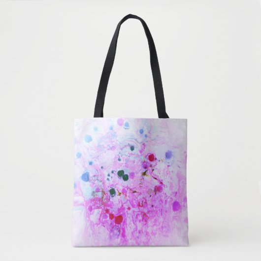 Moderne Abstracte roze rode gele groene Sjabloon t Tote Bag (Voorkant)