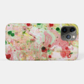 Moderne Abstracte roze rode gele Sjabloon Case-Mate iPhone Case (Achterkant (horizontaal))