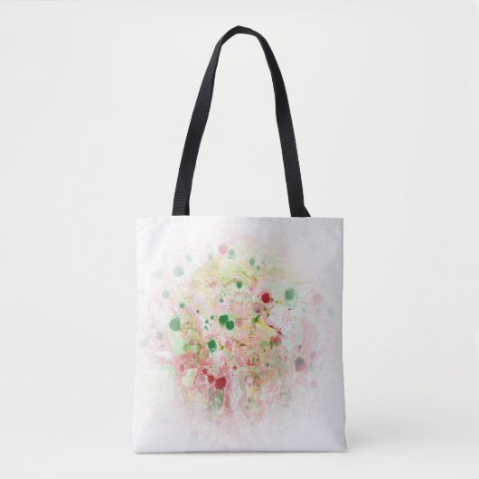 Moderne Abstracte roze rode gele Sjabloon Tote Bag (Voorkant)