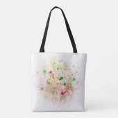 Moderne Abstracte roze rode gele Sjabloon Tote Bag (Achterkant)