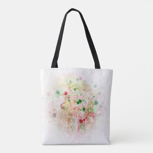 Moderne Abstracte roze rode gele Sjabloon Tote Bag (Achterkant)